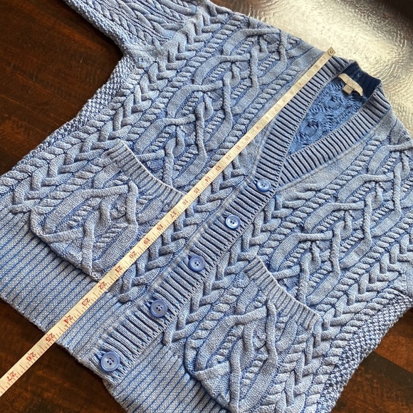 J. Crew Blue Cable Knit Cardigan - Picture 11 of 14